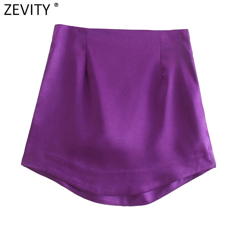 Zevity-Women-High-Street-Solid-Color-Side-Zipper-Sexy-Mini-Skirt-Faldas-Mujer-Ladies-Light-Soft-2