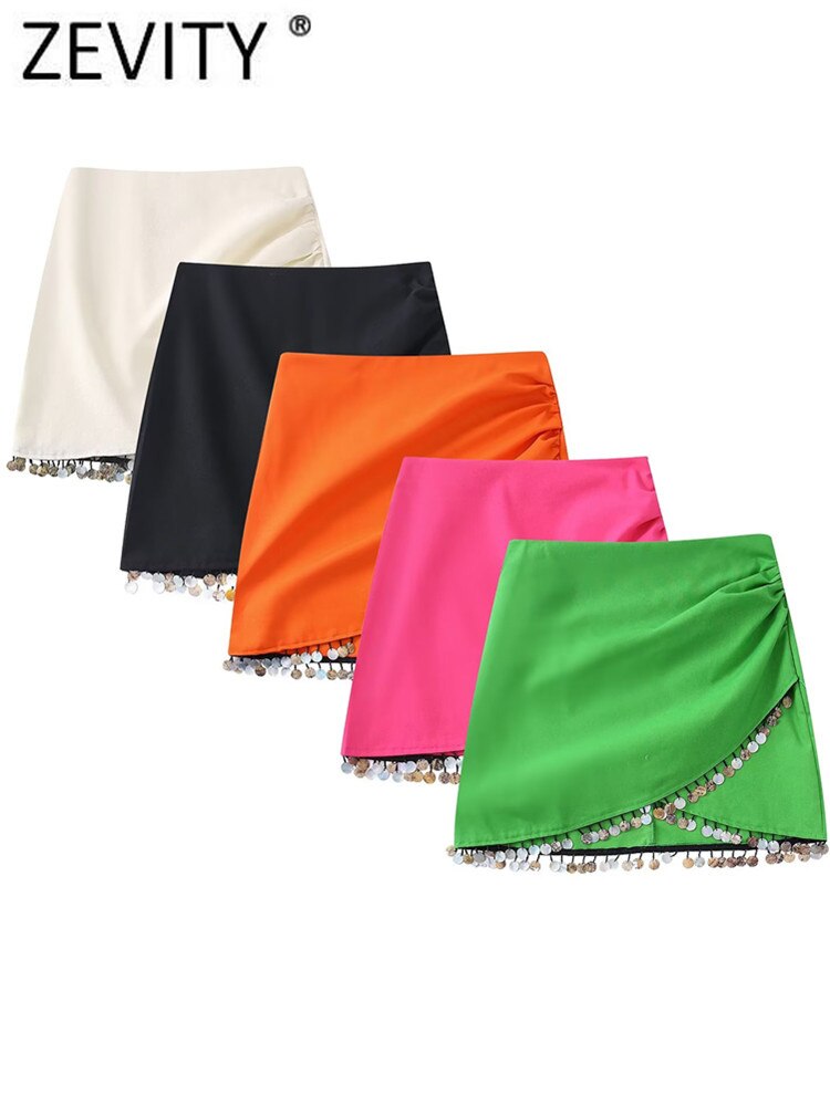 Zevity-Women-Vintage-Beading-Design-Casual-Linen-Skirt-Faldas-Mujer-Female-Side-Pleats-Irregular-Hem-National-1