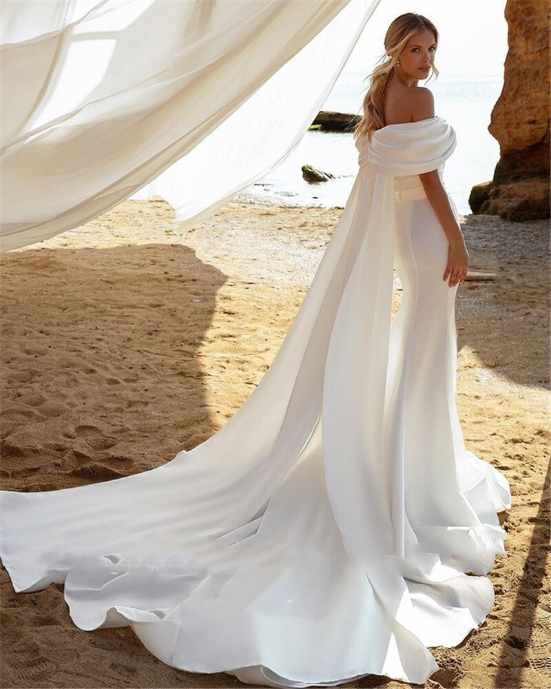 2022-Elegant-Mermaid-Stain-Wedding-Dress-For-Women-Off-The-Shoulder-Court-Train-Bridal-Gowns-Custom-1