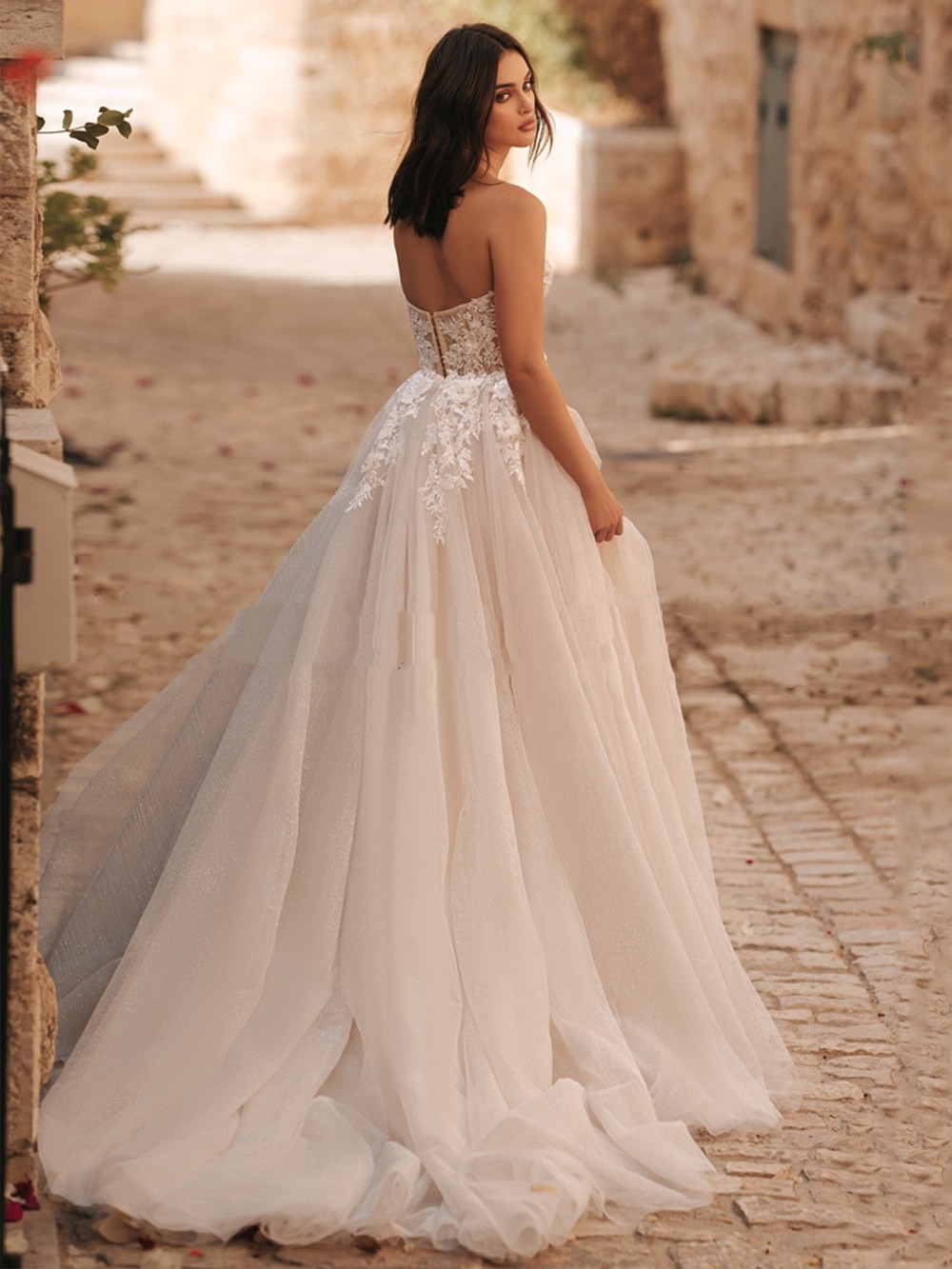 A-Line-Lace-Applique-Wedding-Dress-For-Women-Sleevless-Sweetheart-High-Split-Tulle-Bridal-Gown-Vestido-1