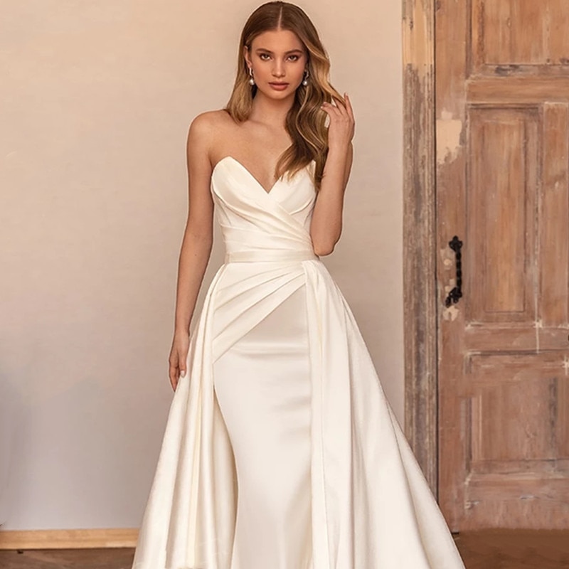 Elegant-Satin-Mermaid-Wedding-Dresses-Zipper-Back-2022-Bridal-Gowns-Sexy-V-Neck-Bride-With-Sweep-1