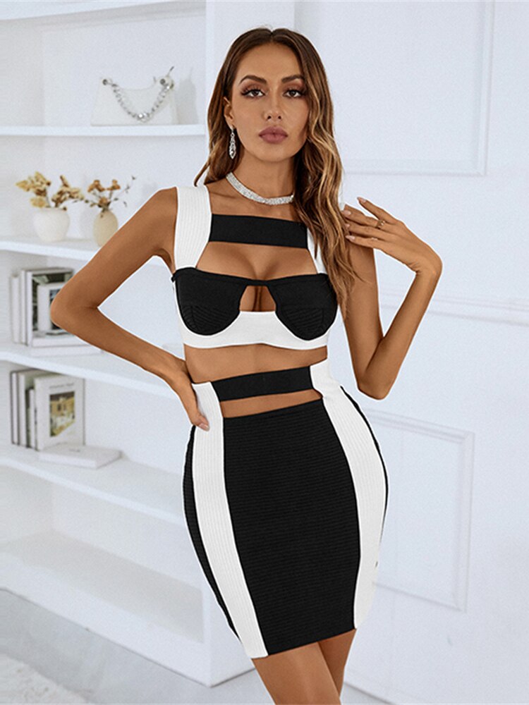 Black-Mini-Bandage-Dress-Set-for-Women-Fashion-Patchwork-Crop-Top-and-Mini-Skirt-Outfit-2022-2