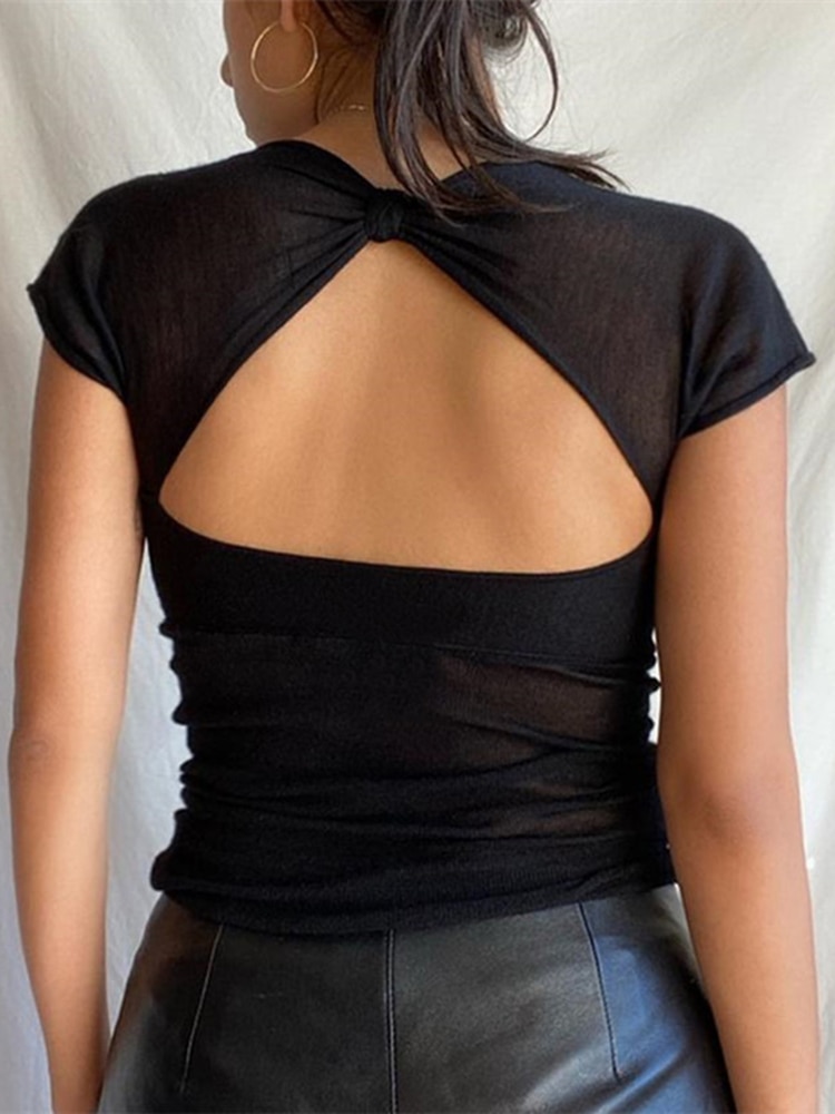 Cryptographic-Square-Collar-Summer-Sexy-Backless-Tops-for-Women-Cropped-Short-Sleeve-Elegant-Top-Tees-Skinny-4
