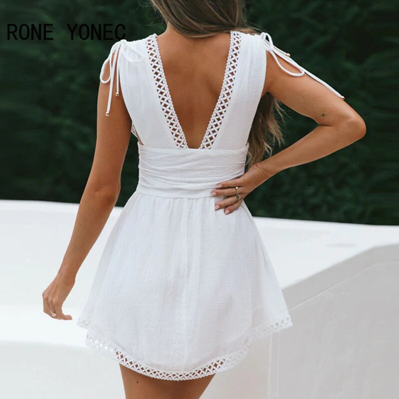 Women-Sexy-Elegant-Solid-Tank-Lace-Hollow-Out-Mini-Sexy-A-line-White-Party-Dresses-2