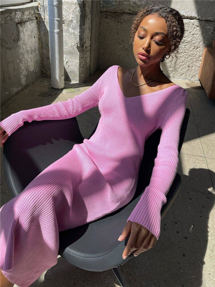 Autumn-Winter-Knitted-Bodycon-Dress-for-Women-Elegant-Lilac-Long-Sleeve-Casual-Midi-Dress-Sexy-Backless-3