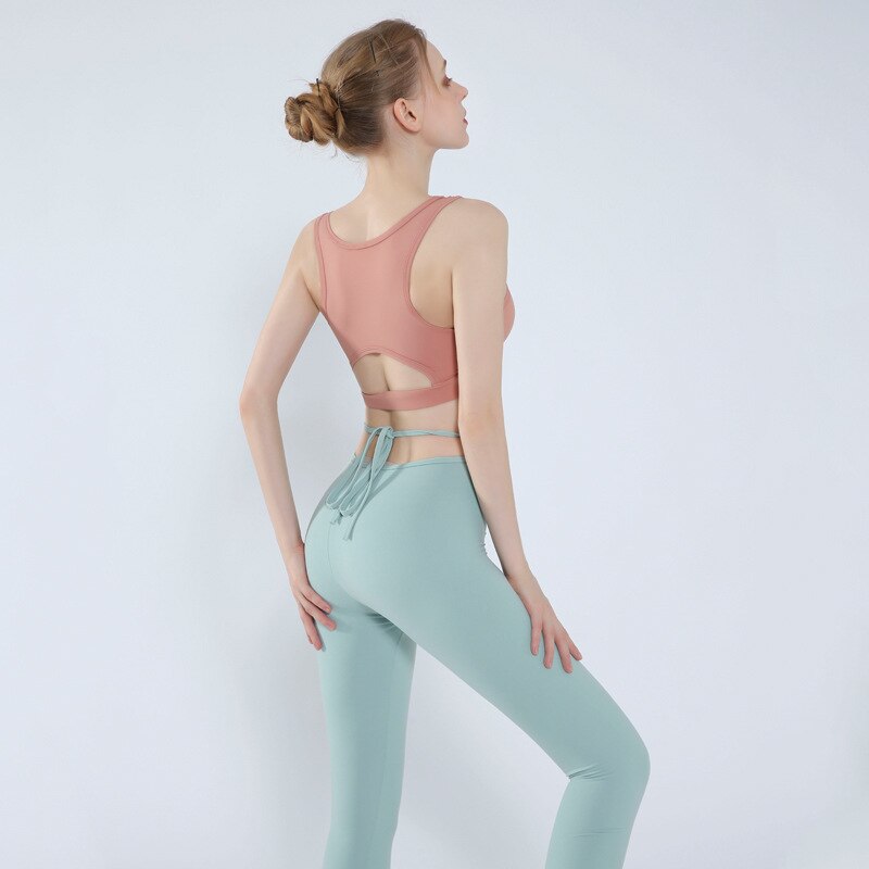New-Yoga-Sets-Women-Shockproof-Bras-High-Waist-Leggings-With-Tether-Nude-Feel-Fitness-2PCS-Suits-1