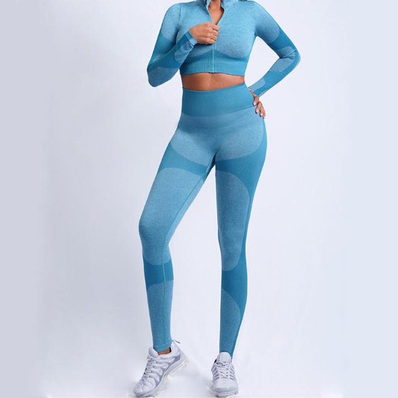 Seamless-Yoga-Clothing-Sports-Suit-Knitted-Long-sleeved-Trousers-Fitness-Outdoor-Running-Warm-Yoga-Two-piece-4
