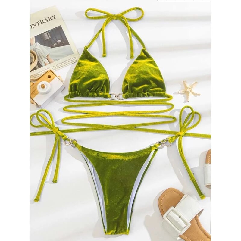 Sexy-Triangle-Bikini-Set-Women-2022-New-Solid-Criss-Cross-Swimsuit-Velvet-Swimwear-Micro-Biquini-Beachwear-1