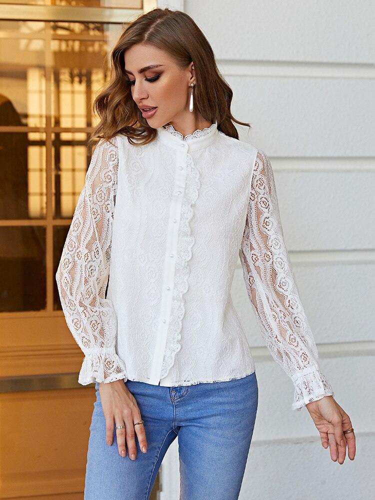 Simplee-Elegant-Women-Hollow-Out-Lantern-Sleeves-White-Lace-Shirts-Office-Lady-Long-Sleeves-Blouses-Female-3