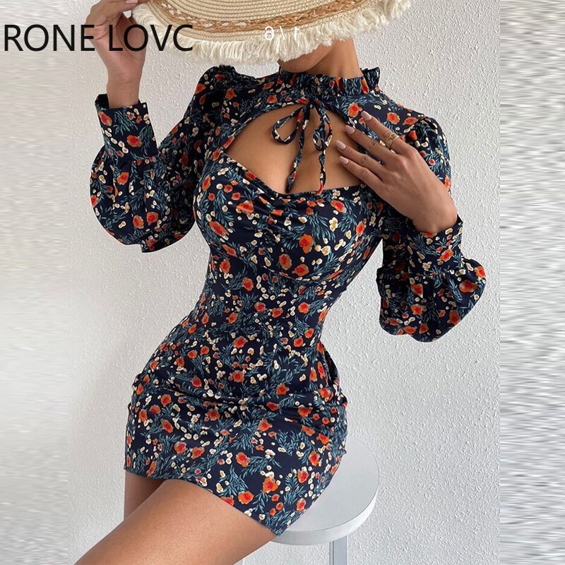 Women-Elegant-Long-Sleeves-All-Over-Print-with-Disty-Floral-Folds-Keyhole-Bodycon-Mini-Sexy-Party-1