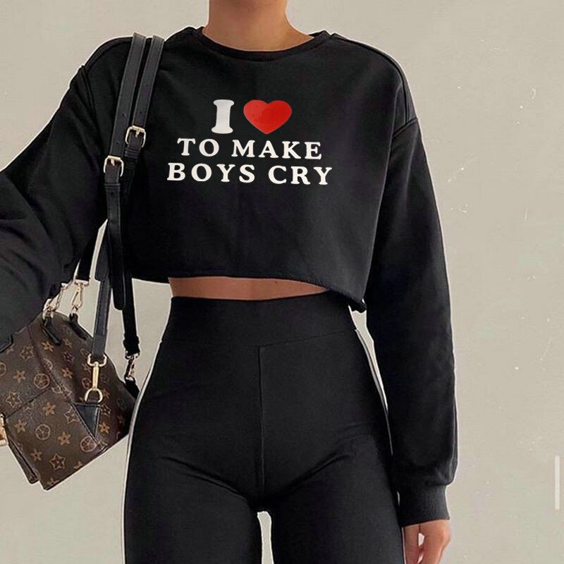 I-Love-To-Make-Boys-Cry-Funny-Letters-Printed-Women-Cropped-Sweatshirt-Long-Sleeve-O-Neck-2