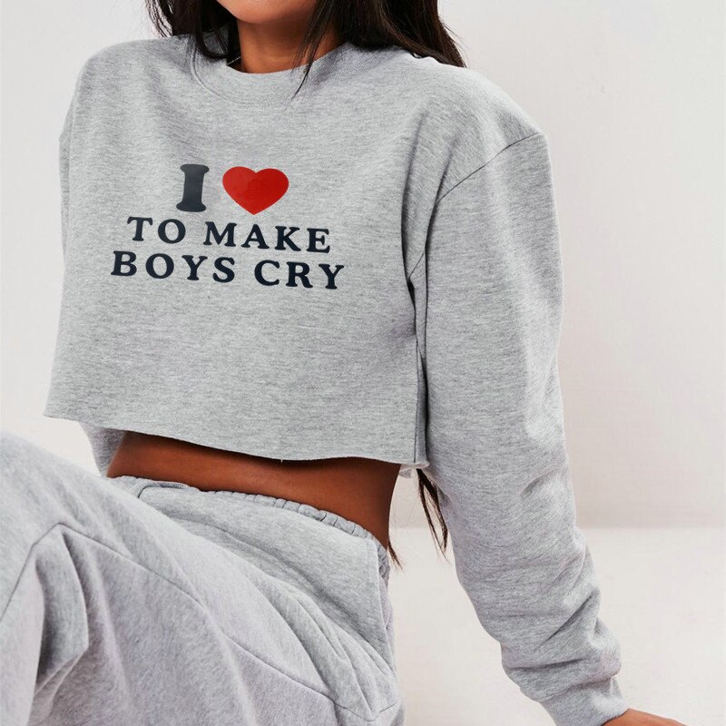 I-Love-To-Make-Boys-Cry-Funny-Letters-Printed-Women-Cropped-Sweatshirt-Long-Sleeve-O-Neck-3