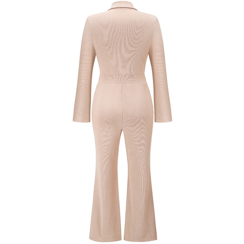 LIYONG-Women-Jumpsuit-Fashion-Solid-Color-V-Neck-Lapel-Long-Sleeves-Single-Raw-Button-Nipped-Waist-5