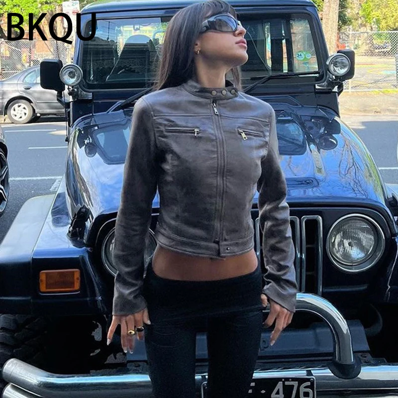 BKQU-American-Leather-Jacket-Stand-Collar-Long-Sleeve-Zipper-Short-Coats-Women-Brand-Quality-Motorcycle-PU-5